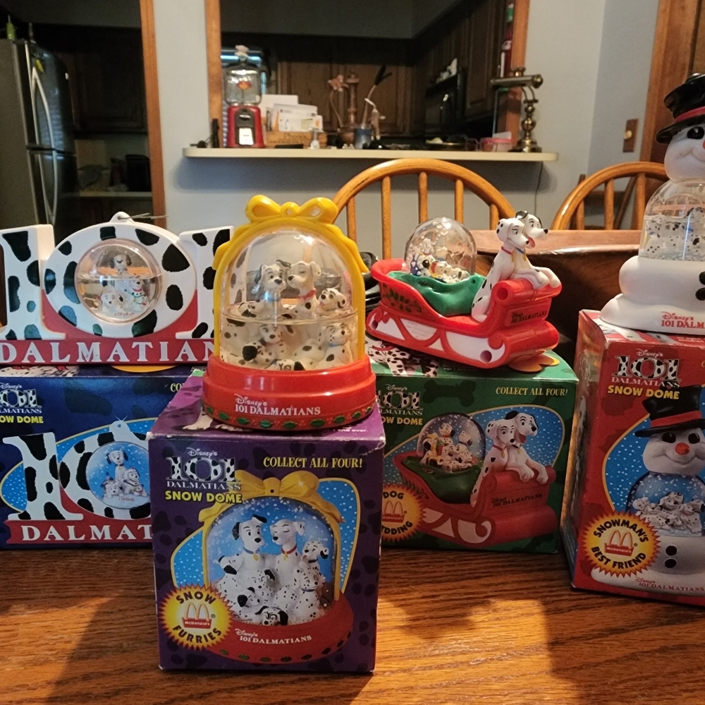 Vintage 1996 McDonald's 101 Dalmatians Ornaments Full Set